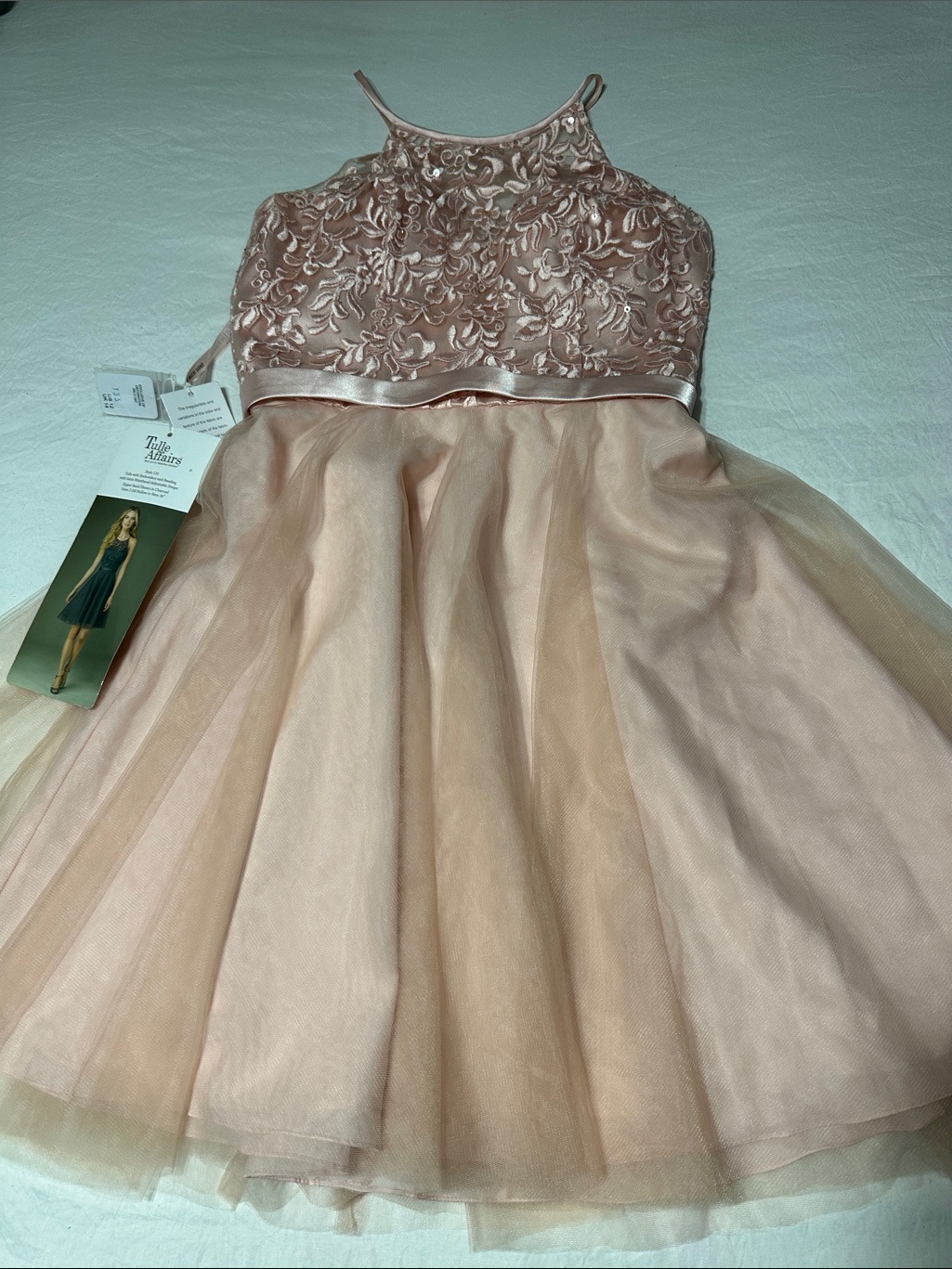 Women’s Embroidered High-Neck Midi Dress In Blush Pink